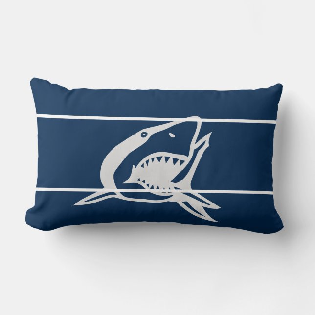 Blue shark  on pillow (Front)