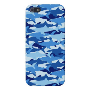 Blue Shark Pattern iPhone SE/5/5s Cover