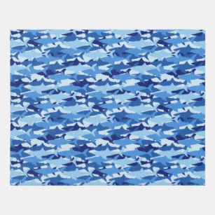 Blue Shark Pattern Rug