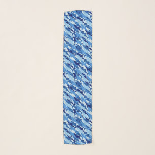 Blue Shark Pattern Scarf