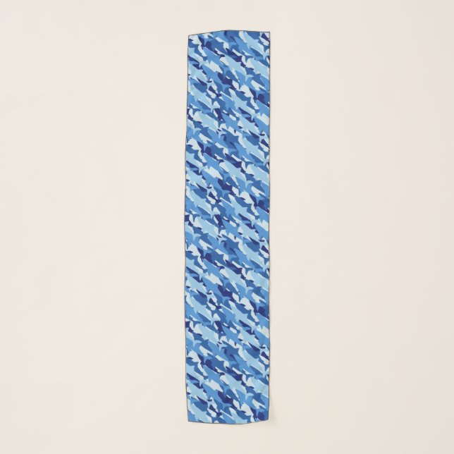 Blue Shark Pattern Scarf (Front)