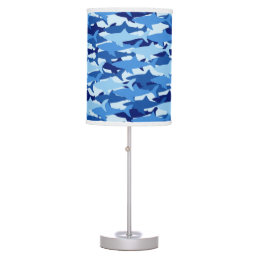 Blue Shark Pattern Table Lamp
