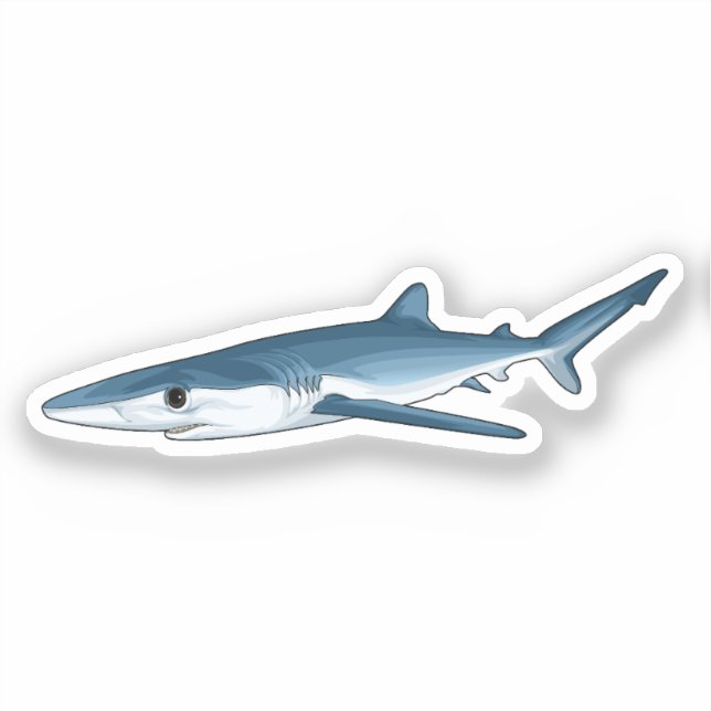 Blue Shark Sticker (Front)