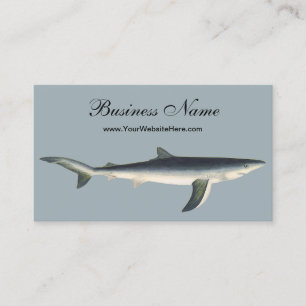 Blue Shark, Vintage Aquatic Ocean Marine Life Business Card