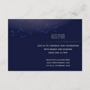 Blue Shark Wedding Reception Information Card