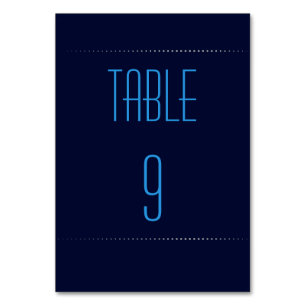 Blue Shark Wedding Table Card