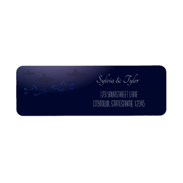 Blue Sharks Return Address Label (Front)