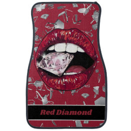 Blue shattered glass and diamonds car floor mat