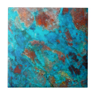 Blue Shattuckite Ceramic Tile