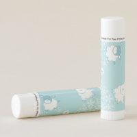 blue sheep baby boy shower lip balm