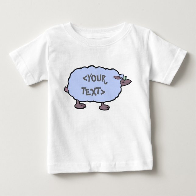 Blue Sheep, <YOUR TEXT> Baby T-Shirt (Front)