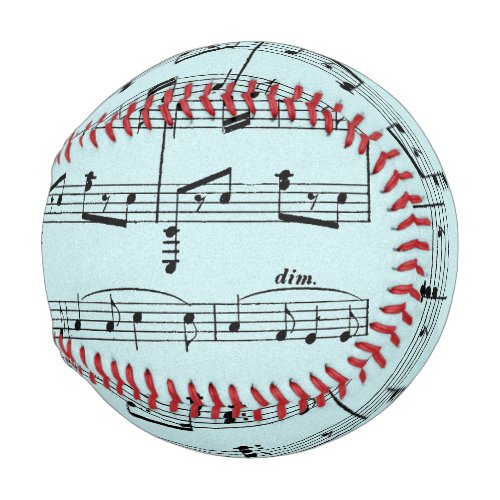 Blue Sheet Music Baseball
