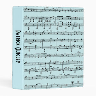 Blue Sheet Music Mini Binder