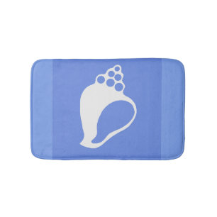Blue Shell Bathroom Mat