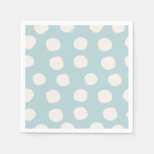 Blue Shell Pattern Napkins