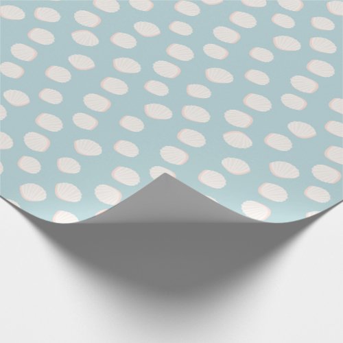 Blue Shell Pattern Wrapping Paper