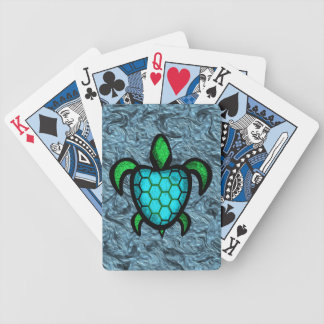 Blue Shell Turtle Bicycle Playing Cards