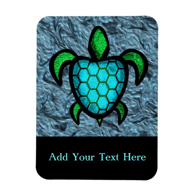 Blue Shell Turtle Customizable  Flexi Magnet (Vertical)