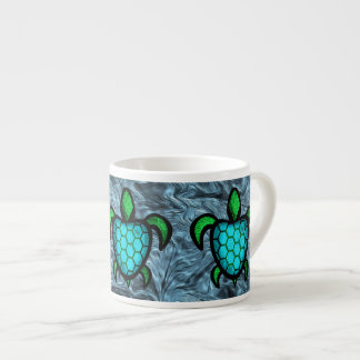 Blue Shell Turtle Espresso Mug