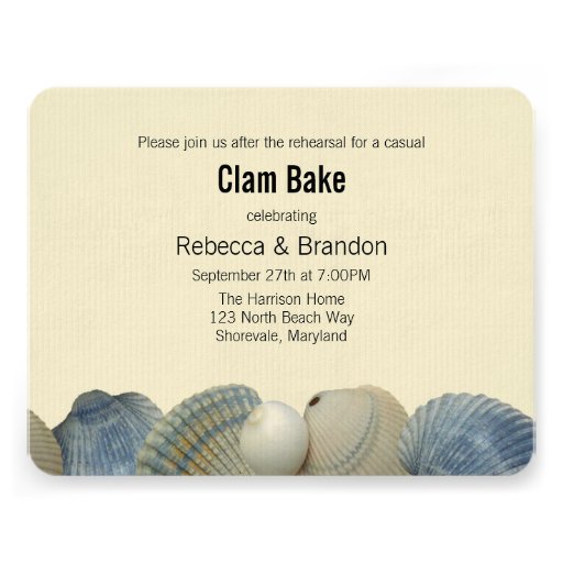 Clambake Rehearsal Dinner Invitations 4