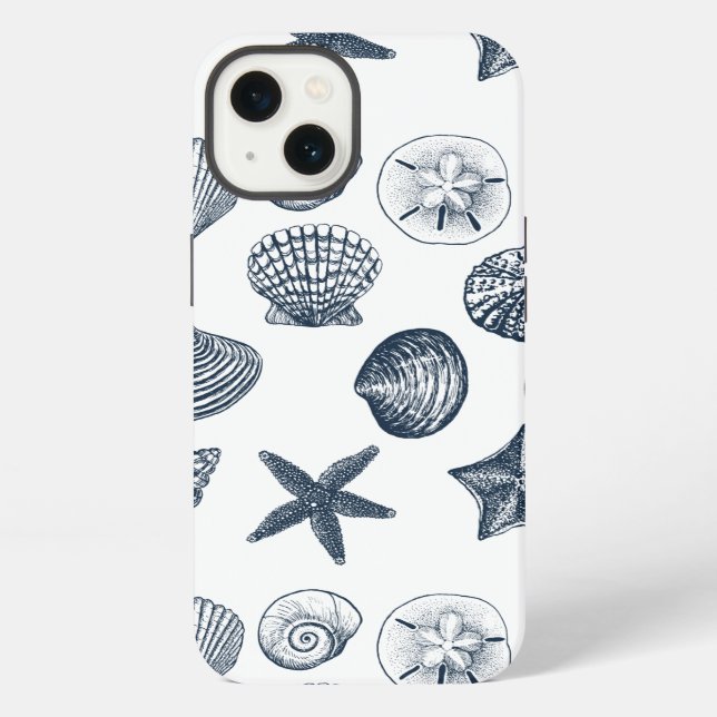Blue Shells Iphone Case (Back)