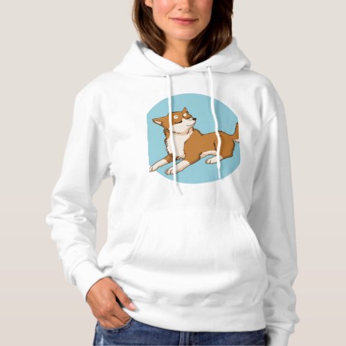 Blue shiba design hoodie