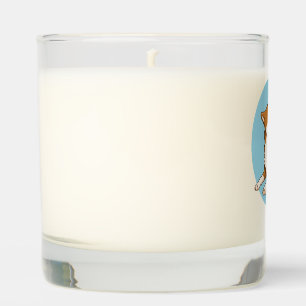 Blue shiba design. scented candle