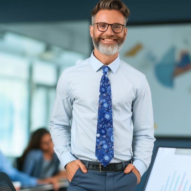 Blue Shibori Neck Tie (Creator Uploaded)