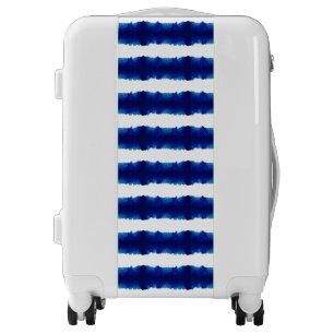 Blue Shibori Stripe Boho Pattern Luggage
