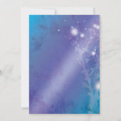 Blue Shimmer Cute Winter Bridal Shower Invitation (Back)