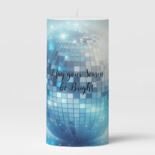 Blue Shimmer Disco Ball Holiday Candle