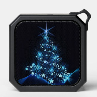 Blue Shine of Stars on Christmas Tree Dark  Bluetooth Speaker