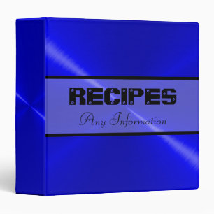 Blue Shiny Stainless Steel Metal Binder