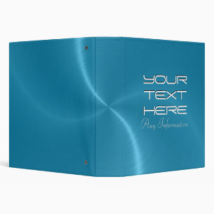 Blue shiny stainless steel metal binders