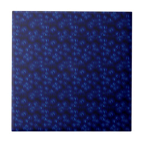 Blue shiny textured ceramic tile