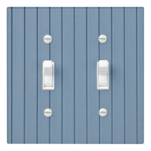 Blue Shiplap Faux Wood Grain Texture  Light Switch Cover