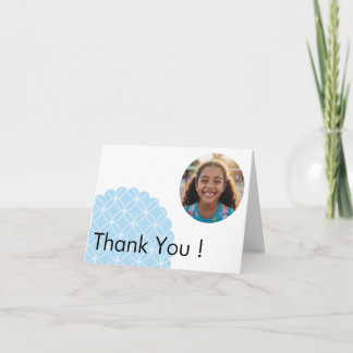 Blue Shippo Photo Thank You Card | Japanese Design