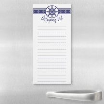 Blue Ships Wheel Shopping List Notepad