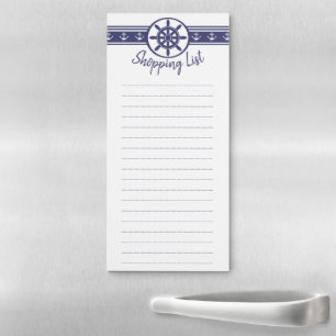 Blue Ships Wheel Shopping List Notepad