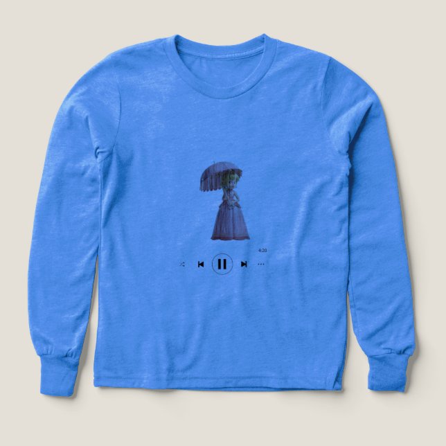 Blue shirt girls designed doll (Design Front)