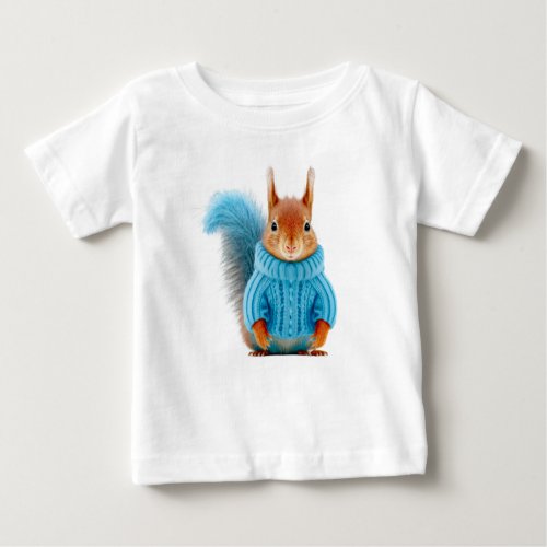 Blue Shirt Squirrel Adorable Comfortable Lovely
