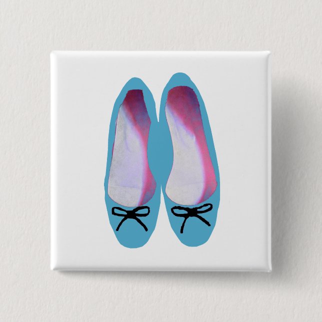 Blue Shoes Pinback Button (Front)