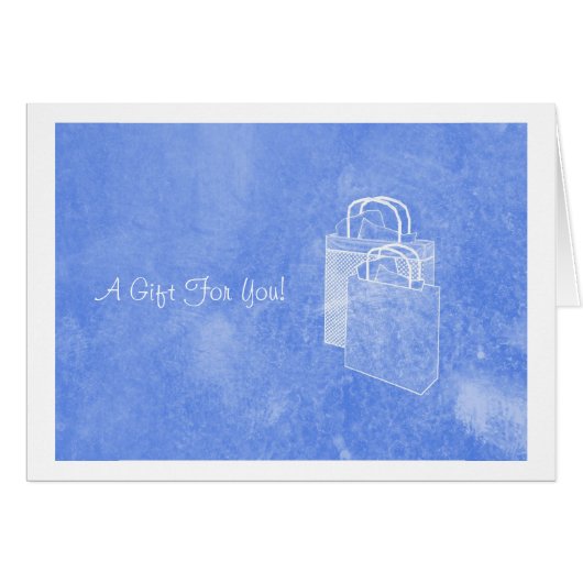 Blue Shopping Spree Money Enclosed (Front Horizontal)