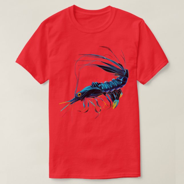 Blue Shrimp TShirt (Design Front)