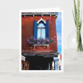 Blue Shutters Murano Card by OurJewishCommunity at Zazzle
