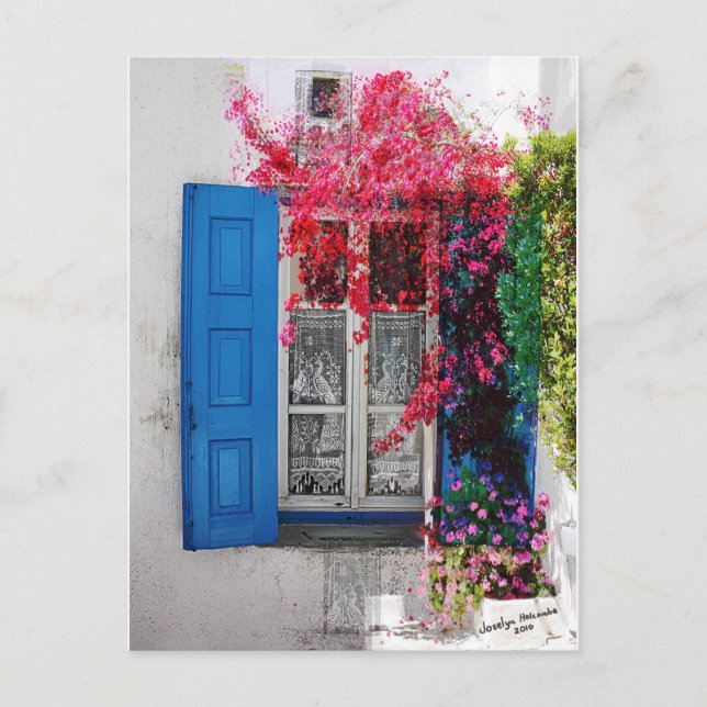 Blue Shutters Postcard (Front)