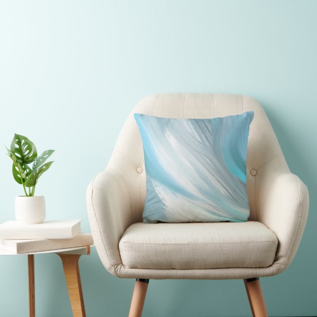 blue shy modern decoration throw pillow (Chair)