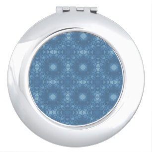 Blue Signature Goth Pattern Compact Mirror