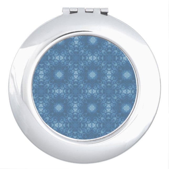 Blue Signature Goth Pattern Compact Mirror (Front)