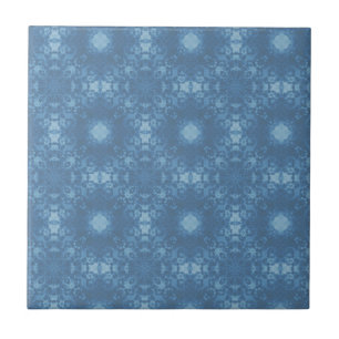 Blue Signature Pattern Ceramic Tile